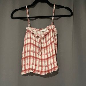 red/white Cotton Candy crop top